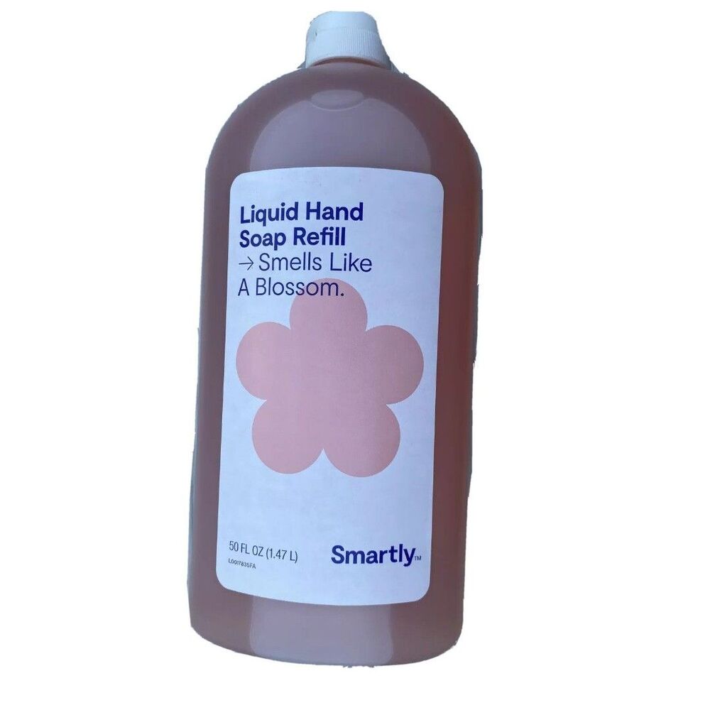 Smartly Liquid Hand Soap Refill 50oz Smells Like Blossom Scent Large Bottle New